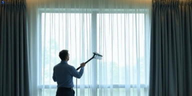 Commercial curtain steam cleaning service yeerongpilly hotels offices