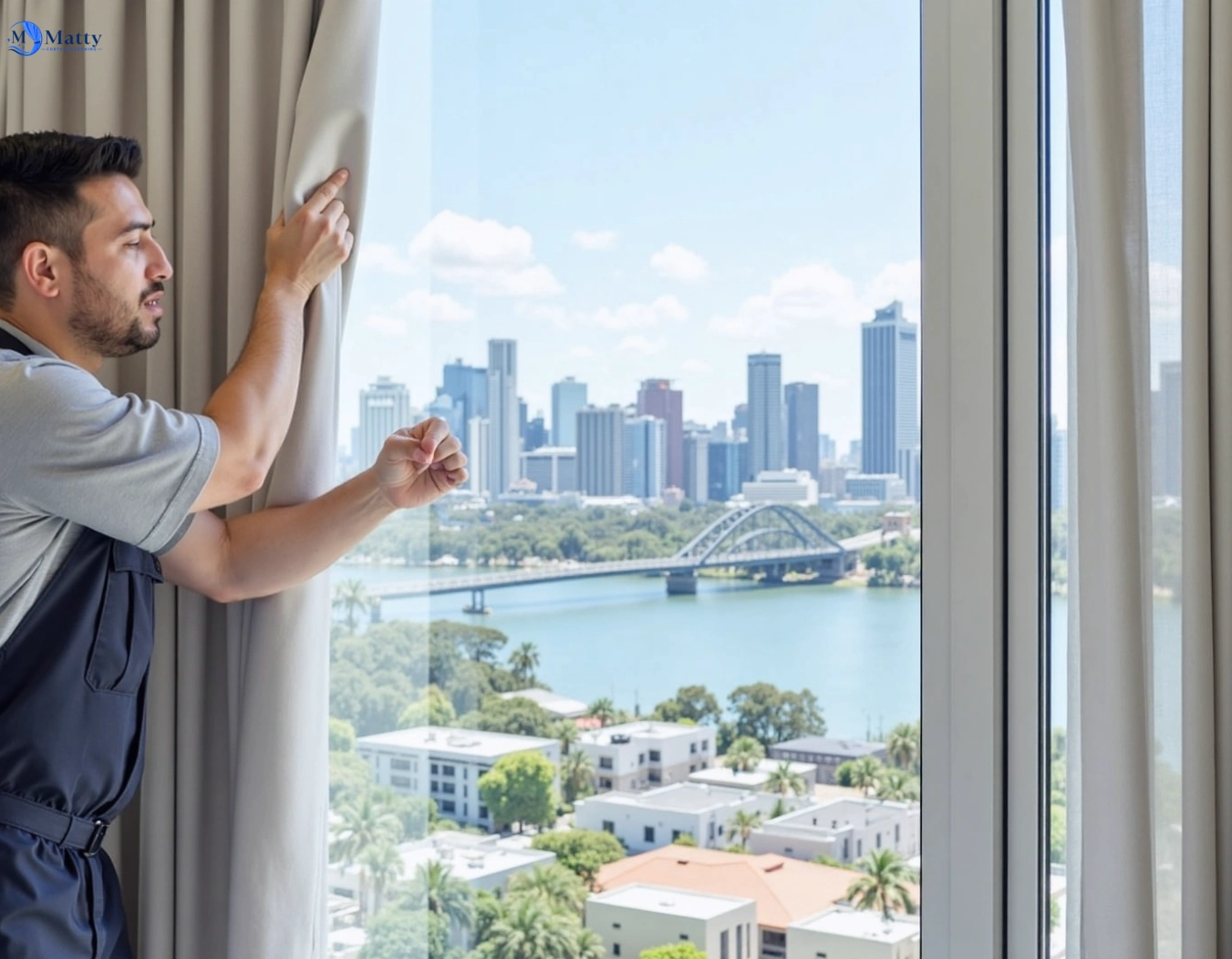 Professional curtain steam cleaning service yeerongpilly QLD by Matty Curtain Cleaning