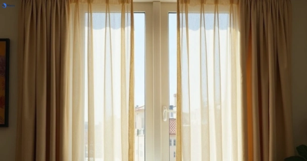Dusty and dull curtains in yeerongpilly before steam cleaning